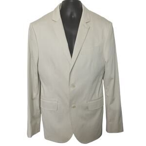 Express Slim Cotton Blend Blazer Stone Mens 38R